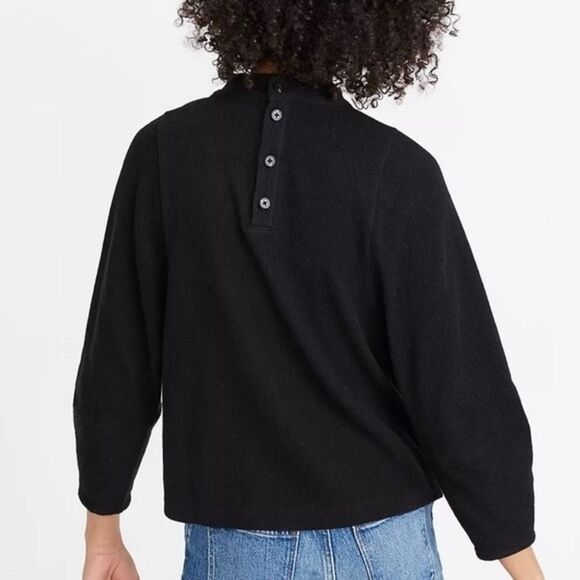 Madewell Texture & Thread Button-Back Mockneck Top - Picture 1 of 5